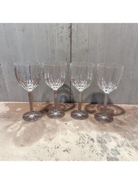 Marquis By Waterford Omega Crystal Water Wine Glass Set Of 4 Vintage 05